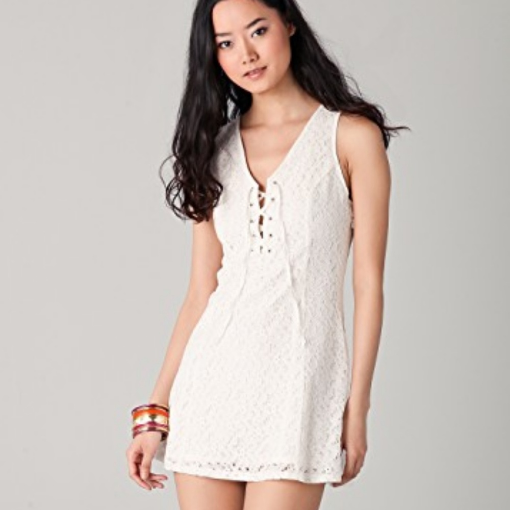 BB Dakota White Lace Mini Dress